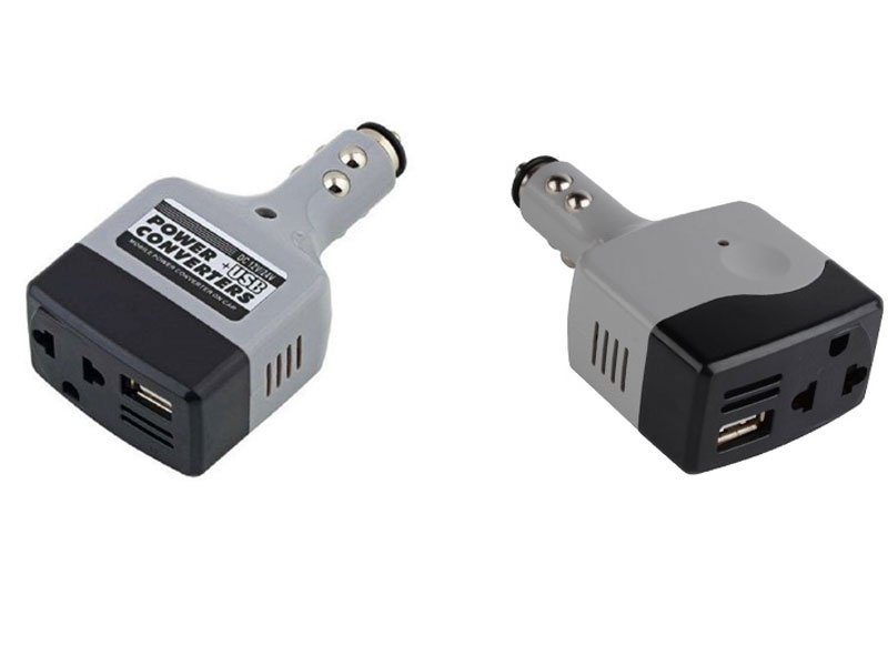 Моќен конвертор за во автомобил од 12V и 24V на 220V + USB приклучок