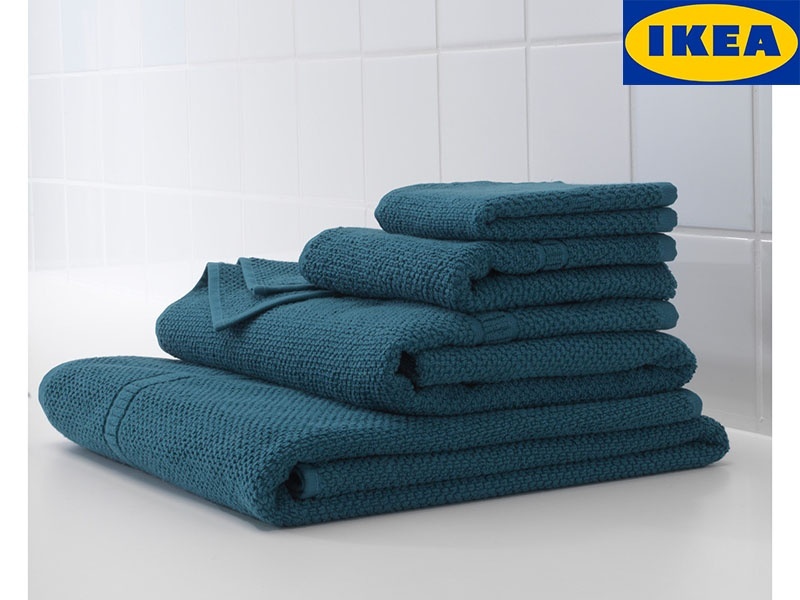 Сет од 5 мали крпи во темно сина боја за во бања - модел FRÄJEN од „Ikea“