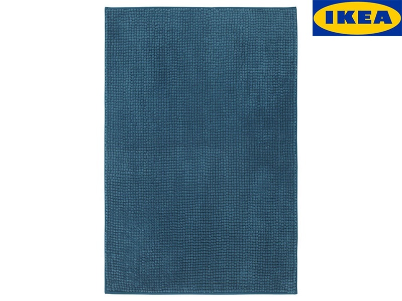Сет од два мали килими за во бања во темно сина боја - модел TOFTBO од 'Ikea'