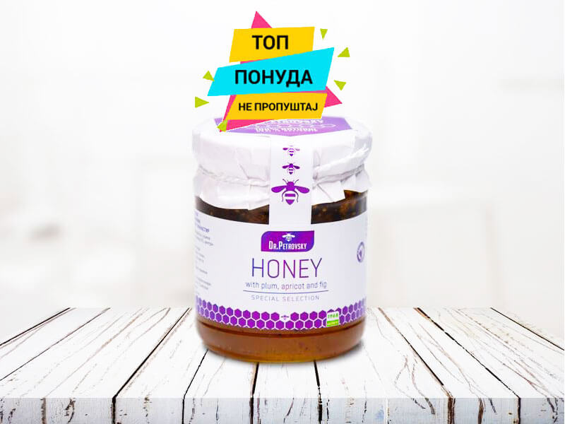 Лесновски мед со слива, кајсија и смоква - 250 гр.