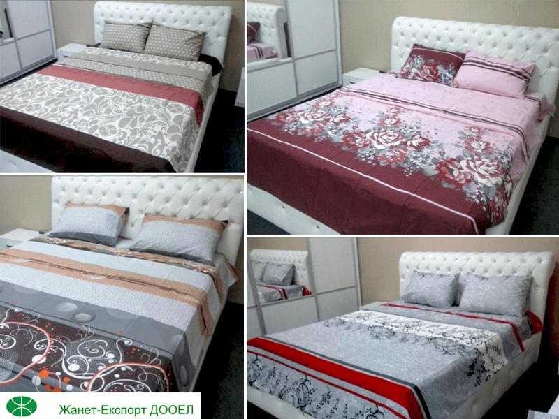 Единечна (160x220) памучна постелнина со дезен по избор 