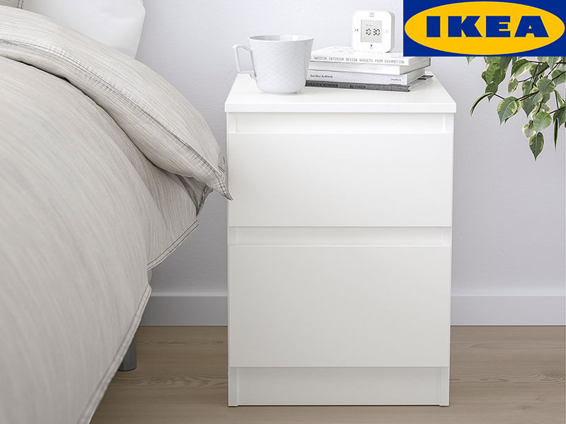 IKEA бел фиокар со две фиоки - модел Kullen