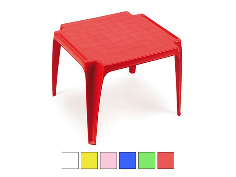 Детска маса во боја по избор (сина, црвена, жолта и бела) - модел ТАВОЛО